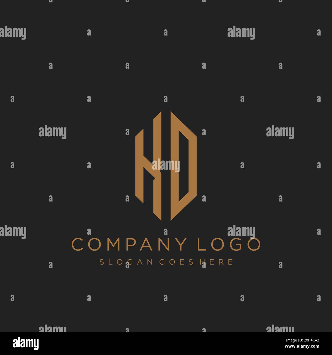 KD Letter logo icon design Stock Vector