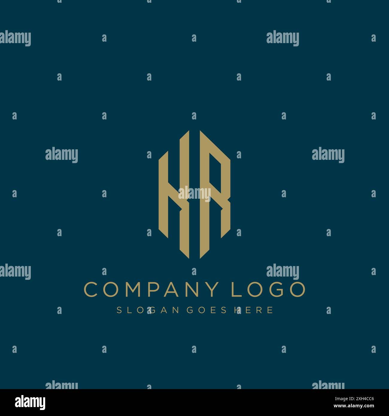 KR Letter logo icon design Stock Vector