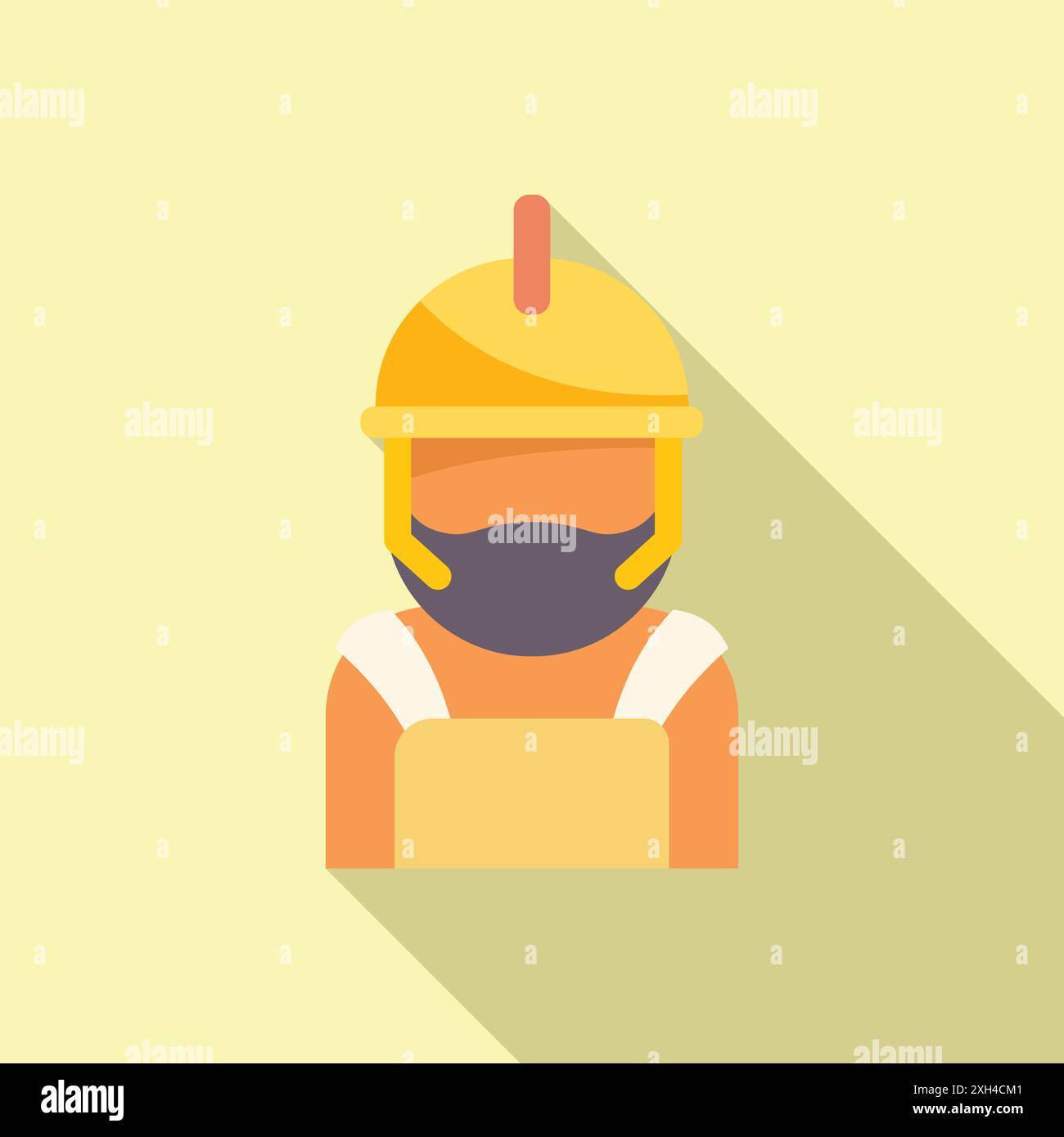 Construction worker wearing a hard hat and safety equipment ...