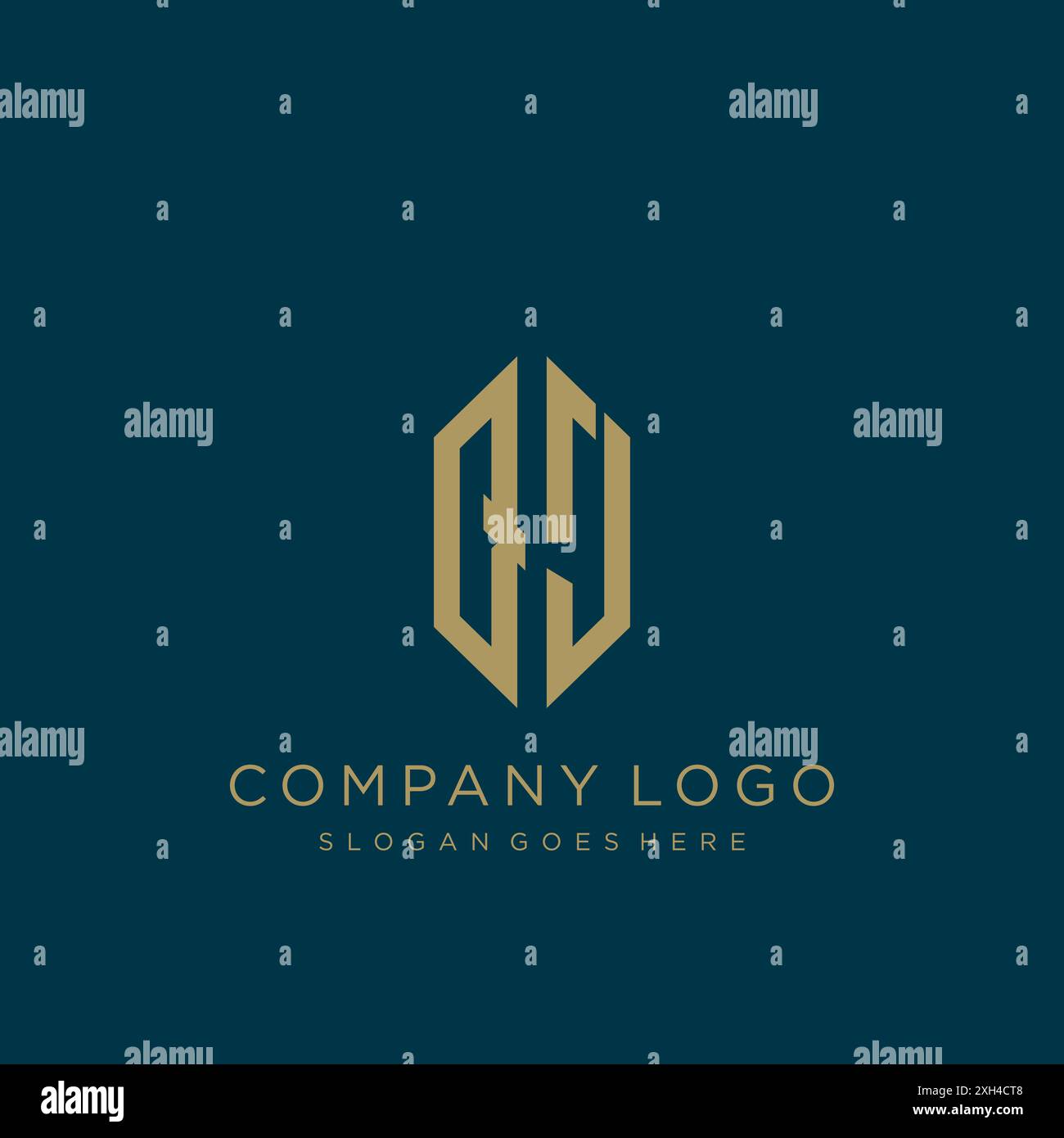 QJ Letter logo icon design Stock Vector