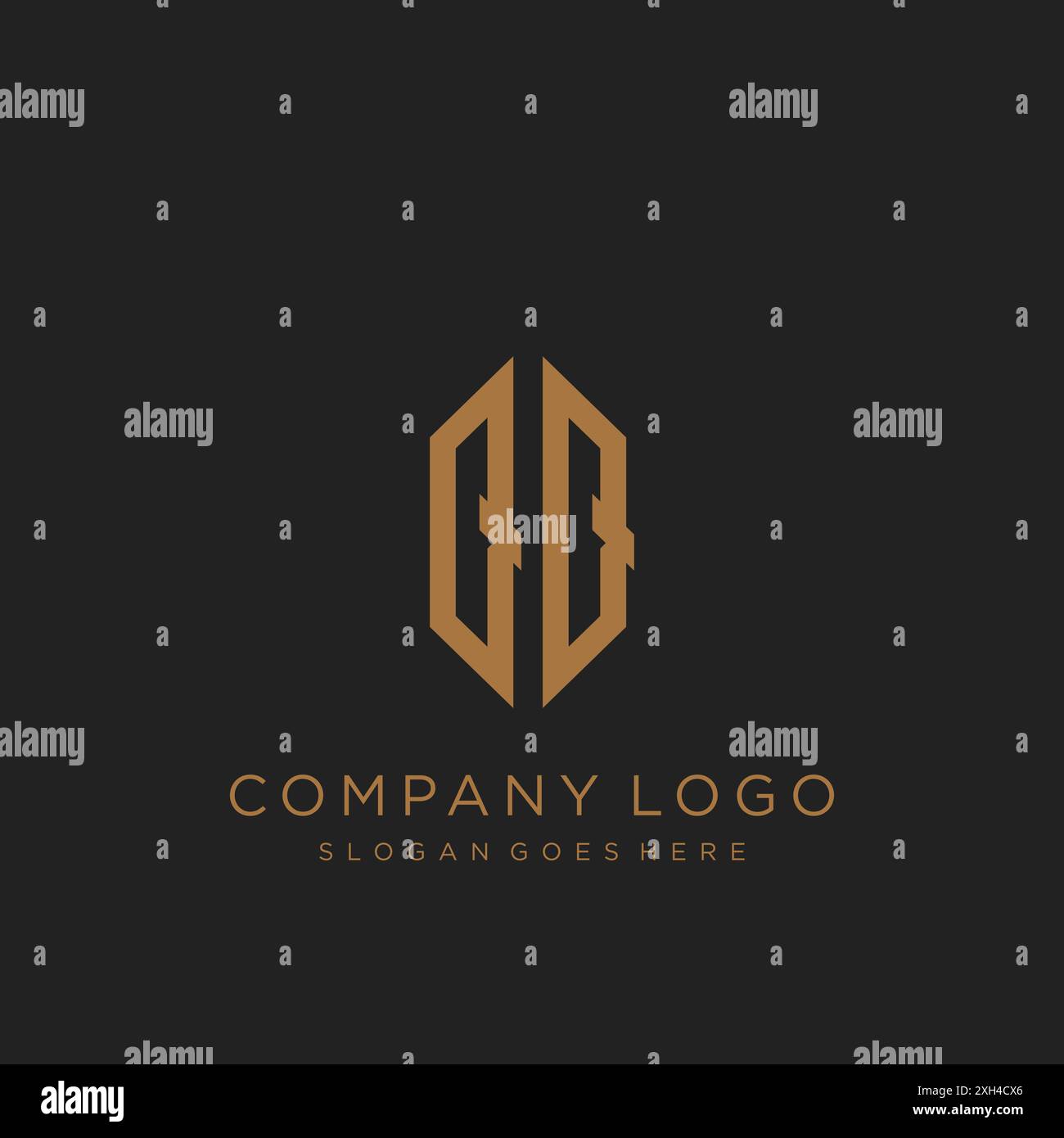 QQ Letter logo icon design Stock Vector