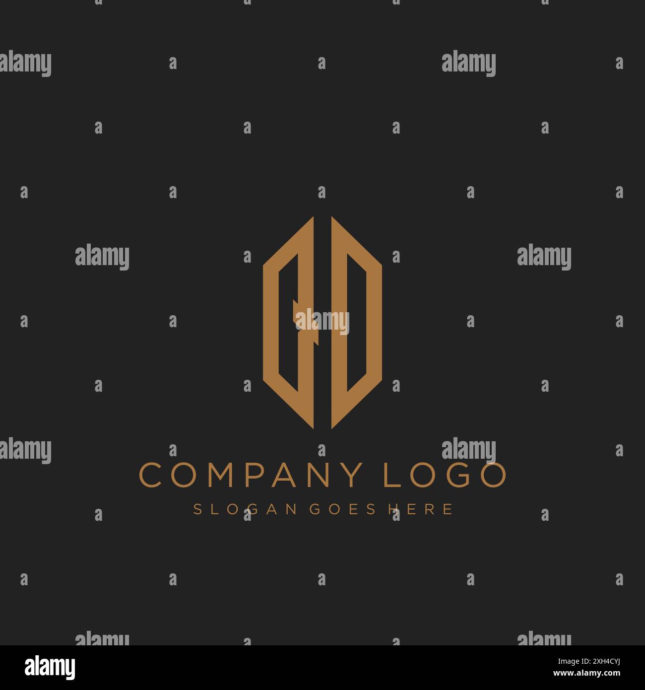 QD Letter logo icon design Stock Vector