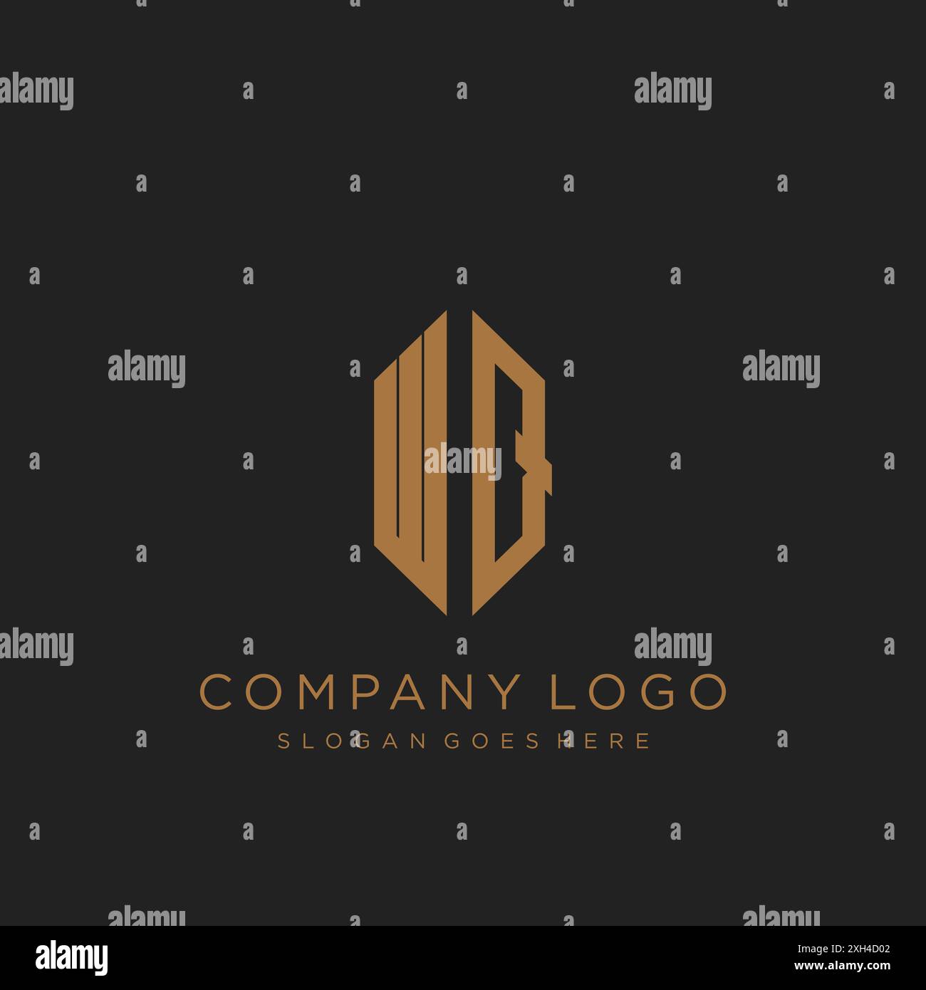 WQ Letter logo icon design Stock Vector