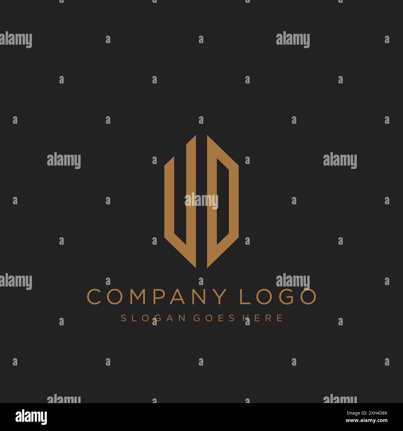 UD Letter logo icon design Stock Vector