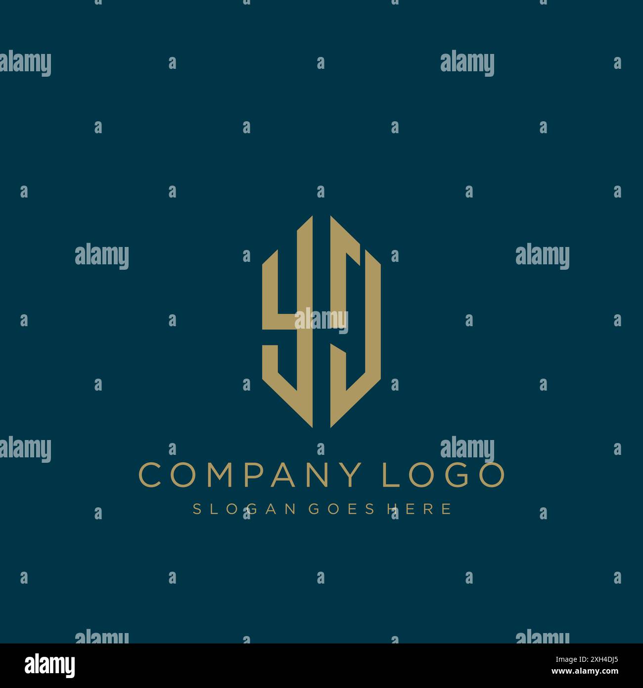YJ Letter logo icon design Stock Vector