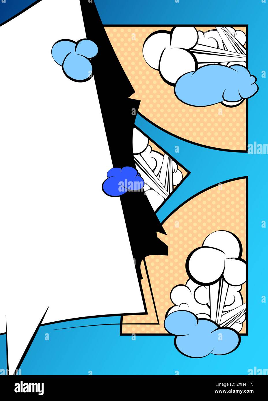 Cartoon Background, comic book backdrop. Retro vector comics pop art ...