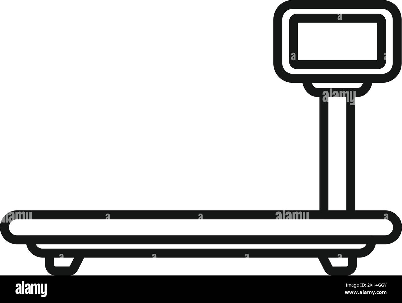 Electronic scale showing empty display for measuring weight with line ...