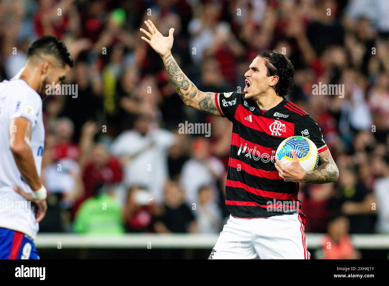 Rio, Brazil - july 11 2024: Pedro player in match between Flamengo vs