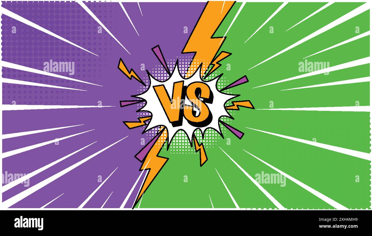 Colorful comic-style versus battle graphic Stock Vector Image & Art - Alamy