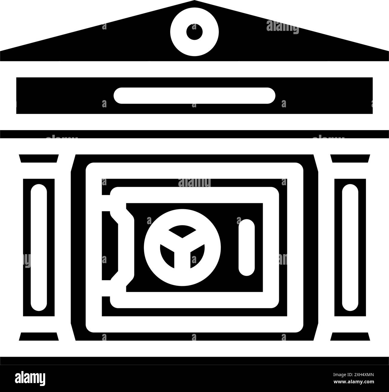 tax bank building glyph icon vector illustration Stock Vector Image ...