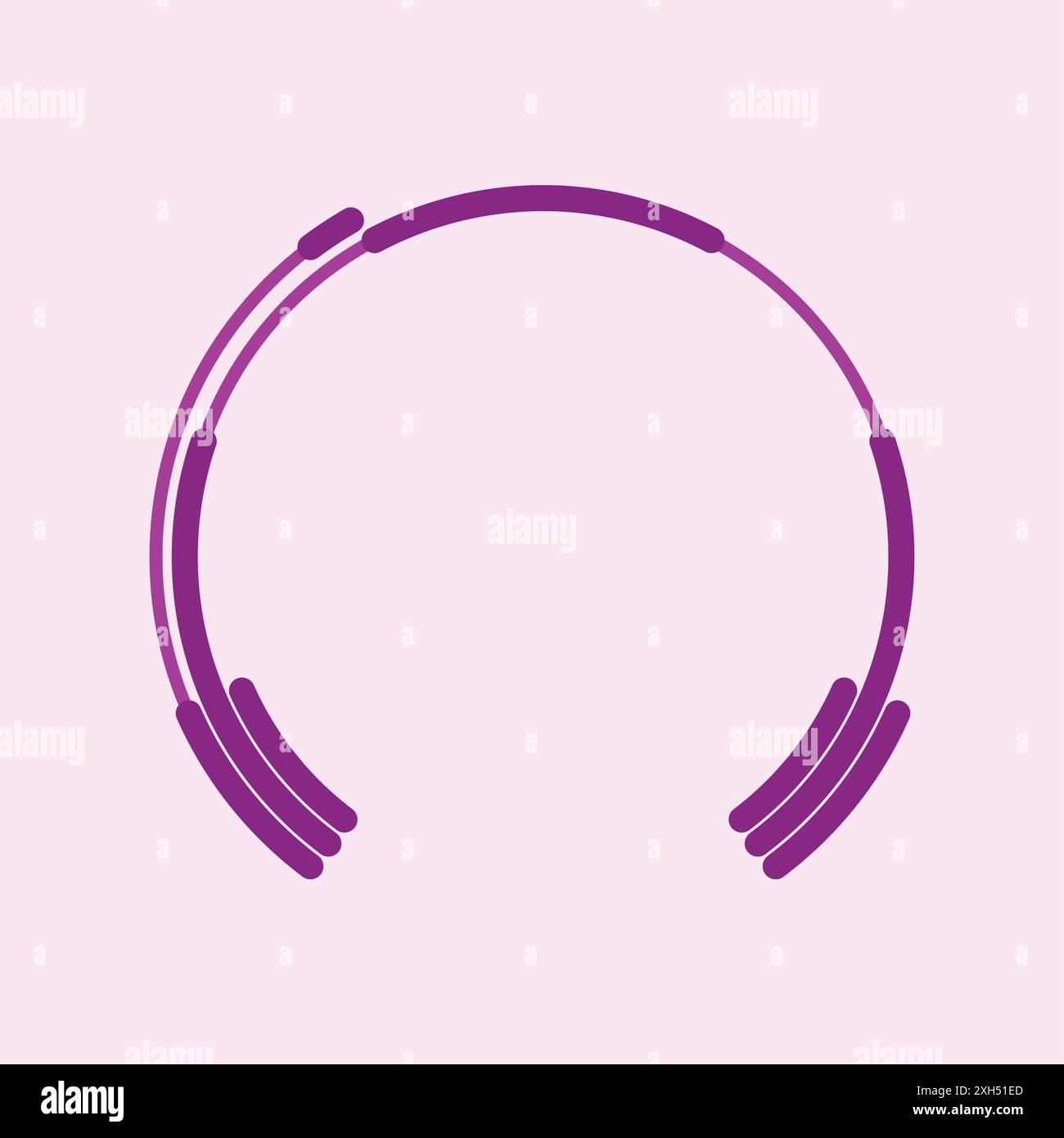 headphones icon vector isolated on pink background Stock Vector