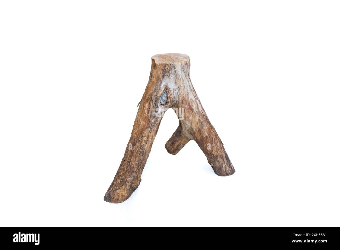 Drift wood coffee table legs isolated on white Stock Photo Alamy