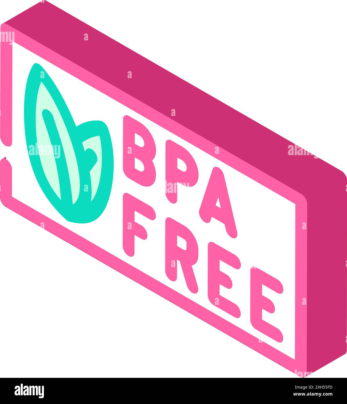 bpa free product label warning isometric icon vector illustration Stock ...