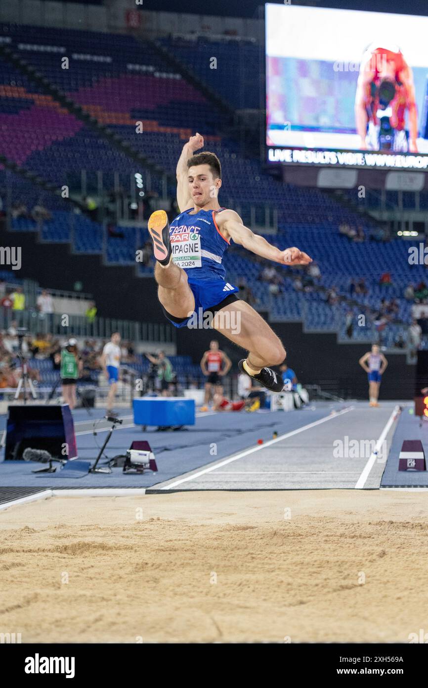 Tom Campagne (France) during the long jump men final of European