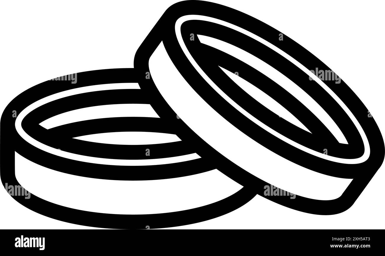 wedding rings love line icon vector illustration Stock Vector Image ...