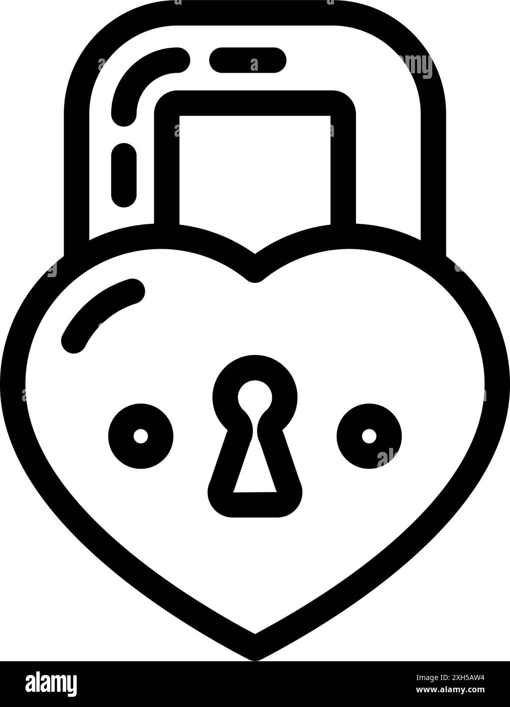 love lock line icon vector illustration Stock Vector Image & Art - Alamy