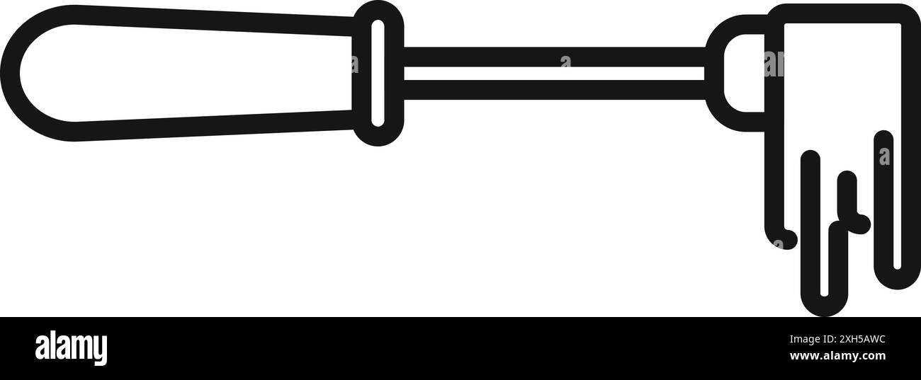 Blacksmith tool forging metal with handle for work in the forge Stock Vector