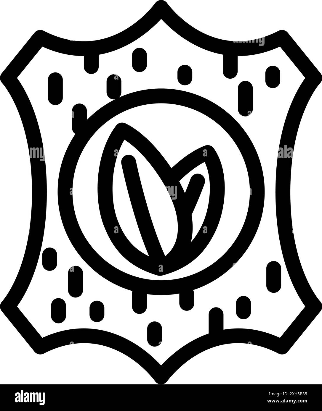 vegan leather sustainable fashion line icon vector illustration Stock ...