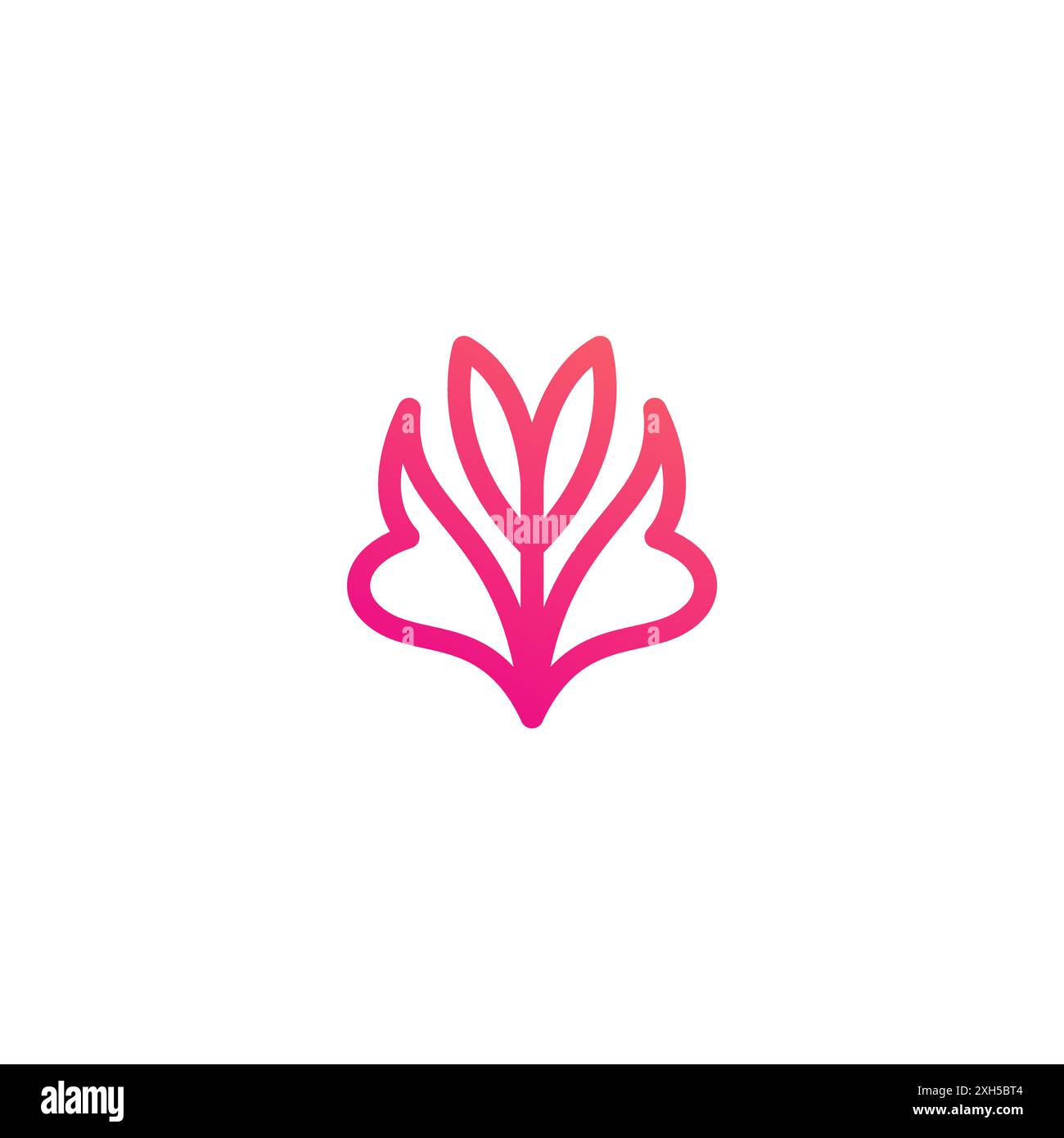 Flower Line Logo Vector. Nature Icon Design Stock Vector