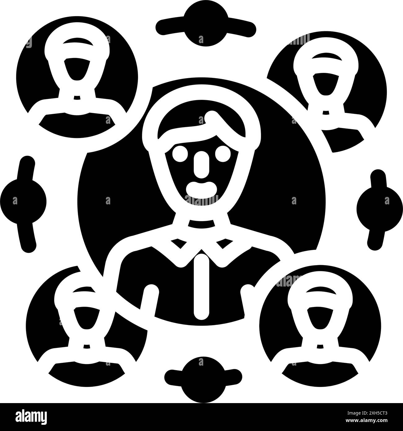 community engagement business process glyph icon vector illustration ...