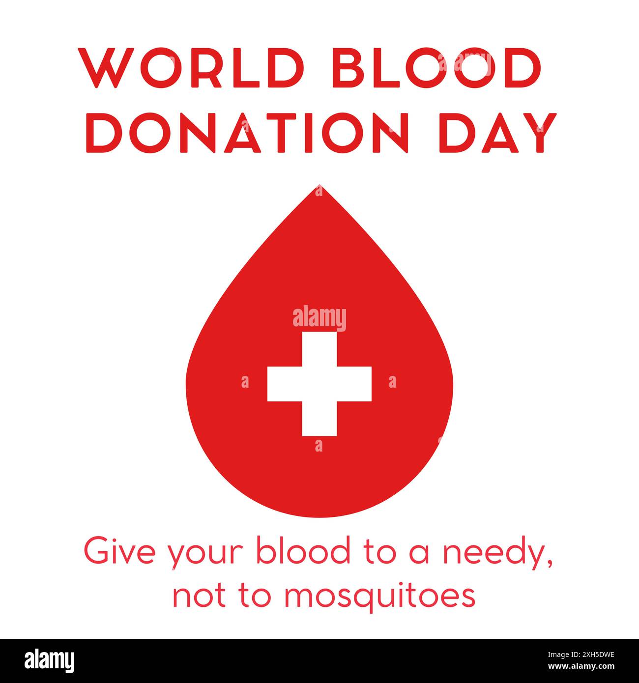 World Blood Donor Day. Blood Drop. Donation Concept. World Blood Donate Day. Vector Illustration. Blood donor day creative concept Stock Vector