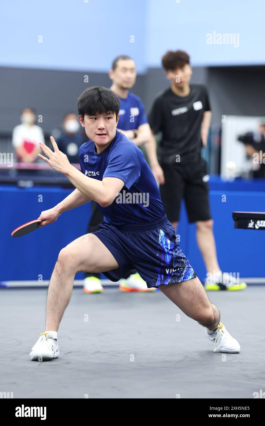 Tokyo, Japan. 12th July, 2024. Tomokazu Harimoto (JPN) Table Tennis