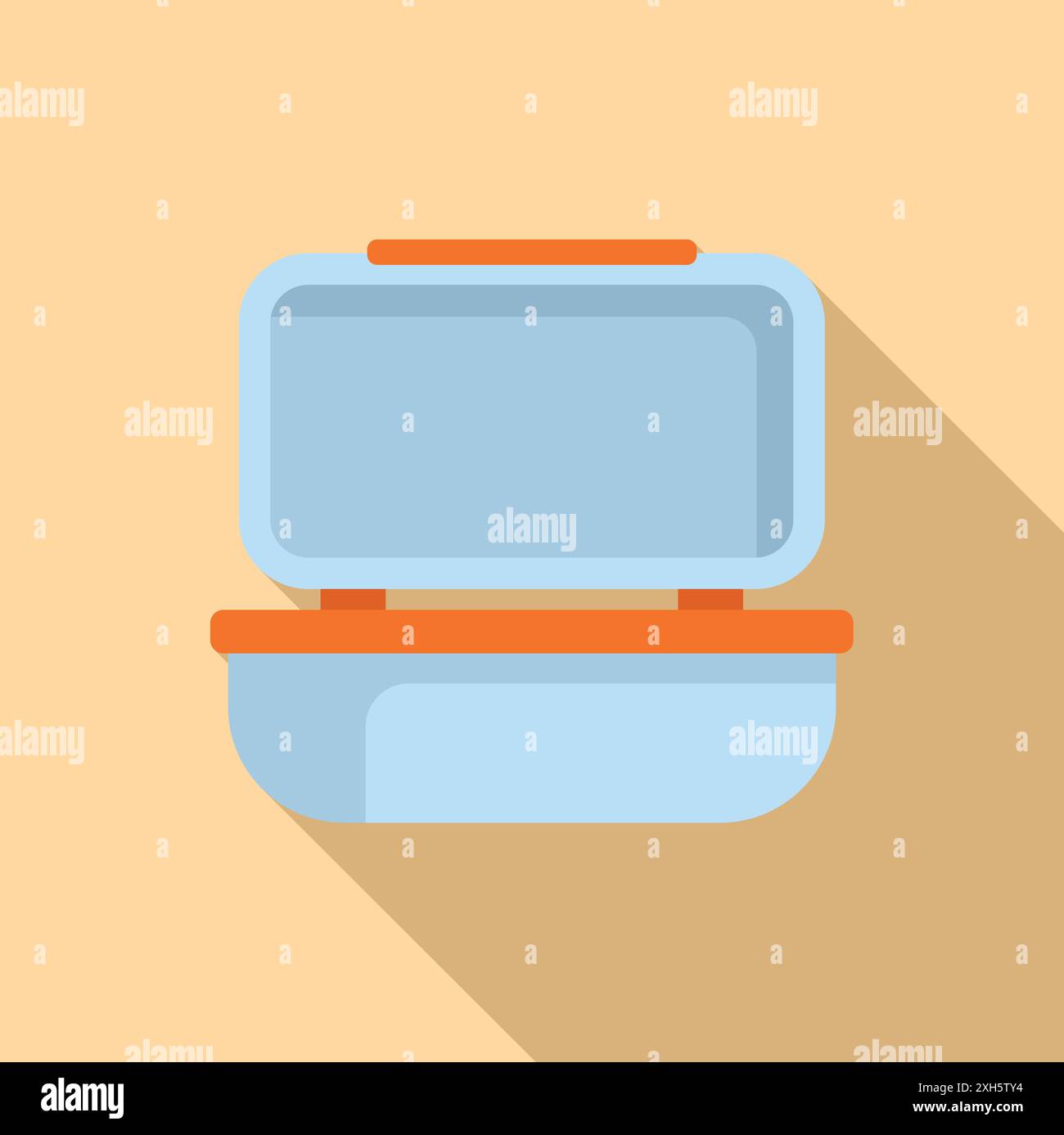 Empty lunch box is open, waiting to be filled with a delicious meal ...