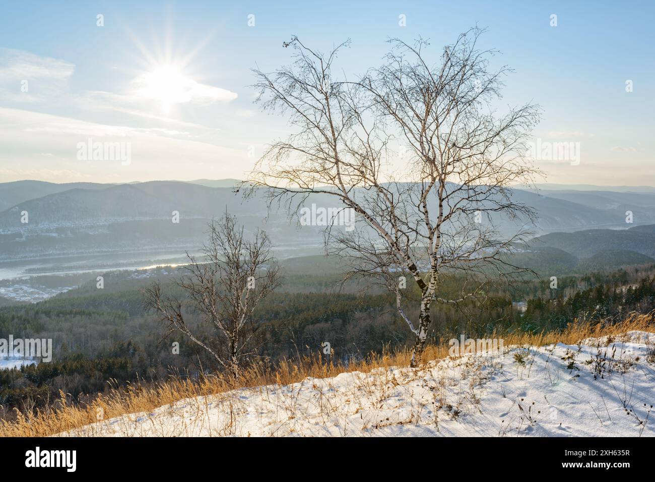 Snowy landscape winter scene hi-res stock photography and images - Alamy