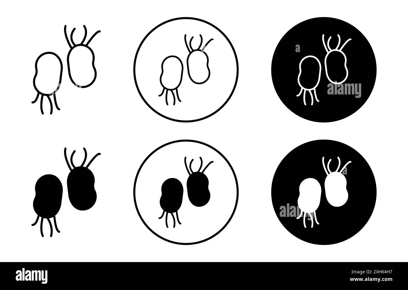 h.pyrlori bacterial infection icon Vector symbol or sign set collection ...