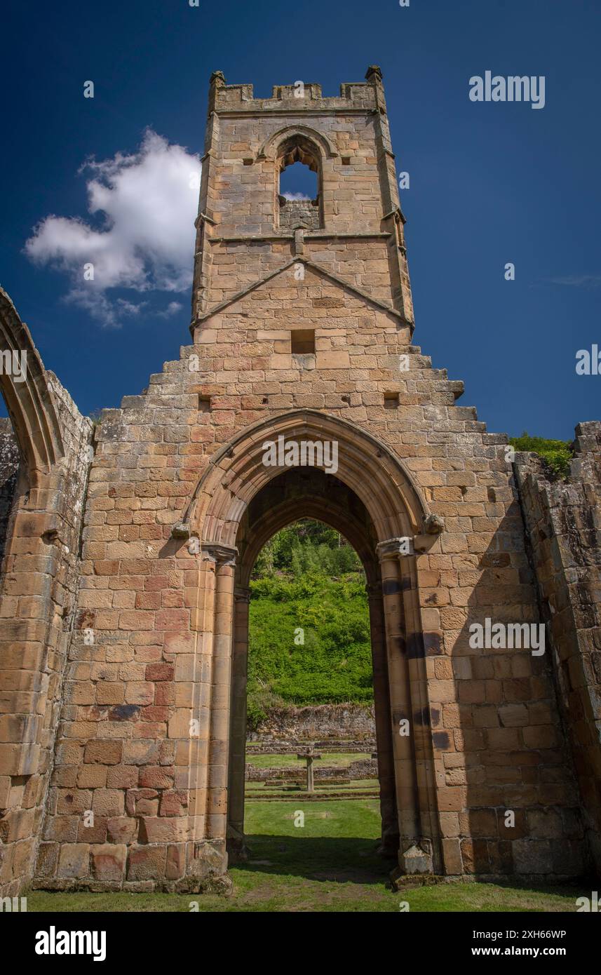 The ruins of Mount Grace Priory in the parish of East Harlsey, North Yorkshire, UK Stock Photo