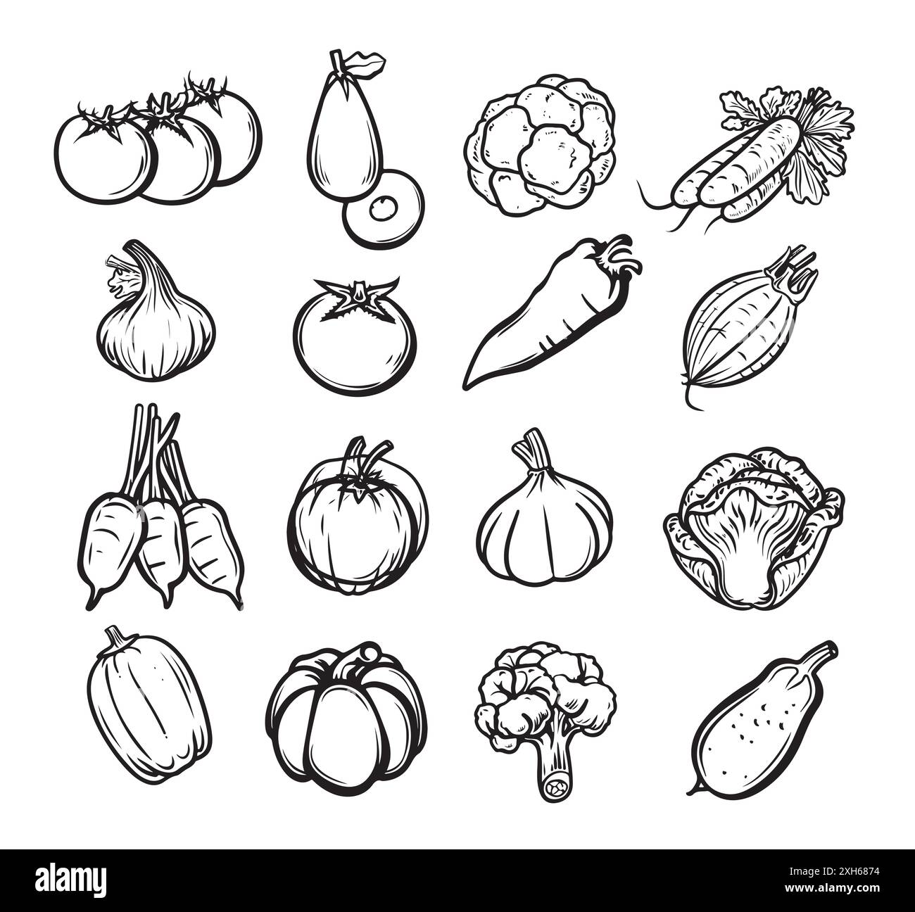 Cartoon food vegetable Black and White Stock Photos & Images - Alamy