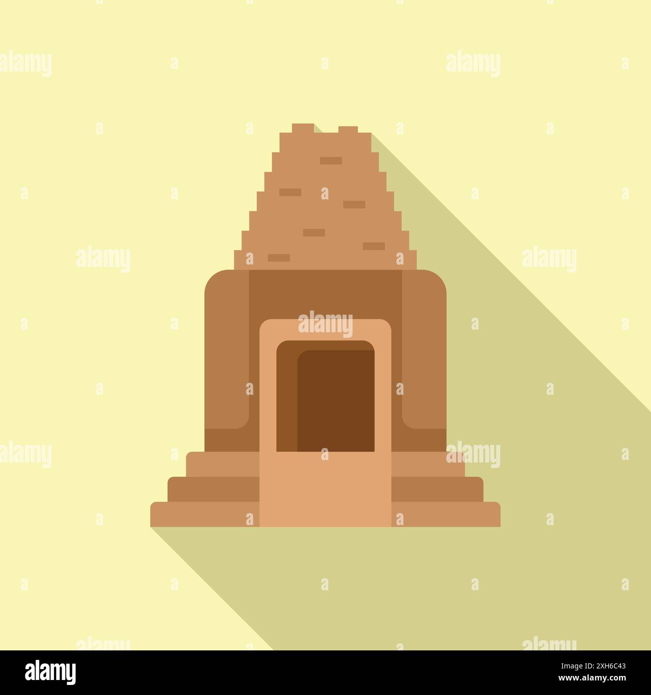Illustration showcasing an ancient mayan pyramid, highlighting its 