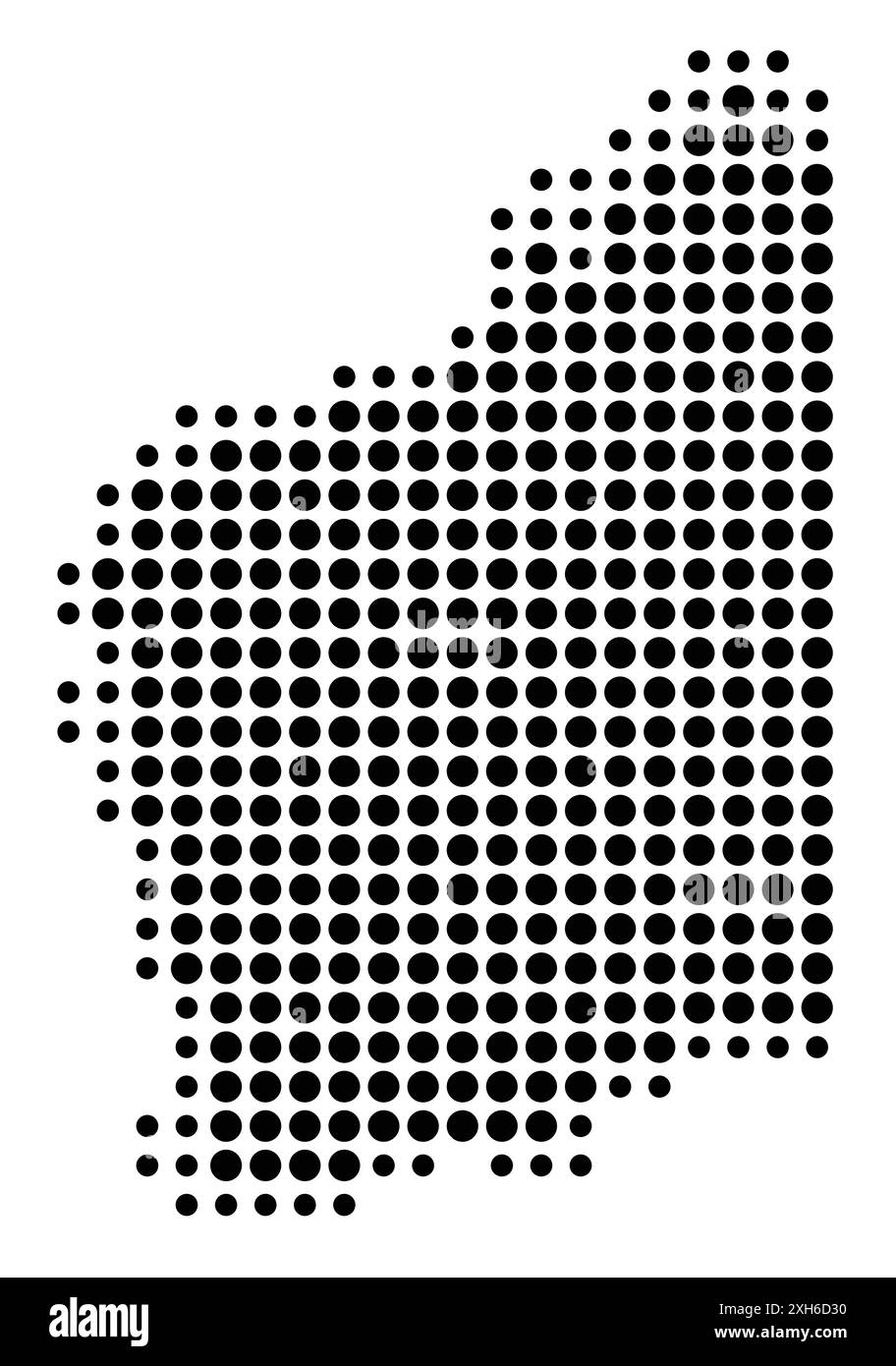 Symbol Map of the State Western Australia (Australia) showing the state