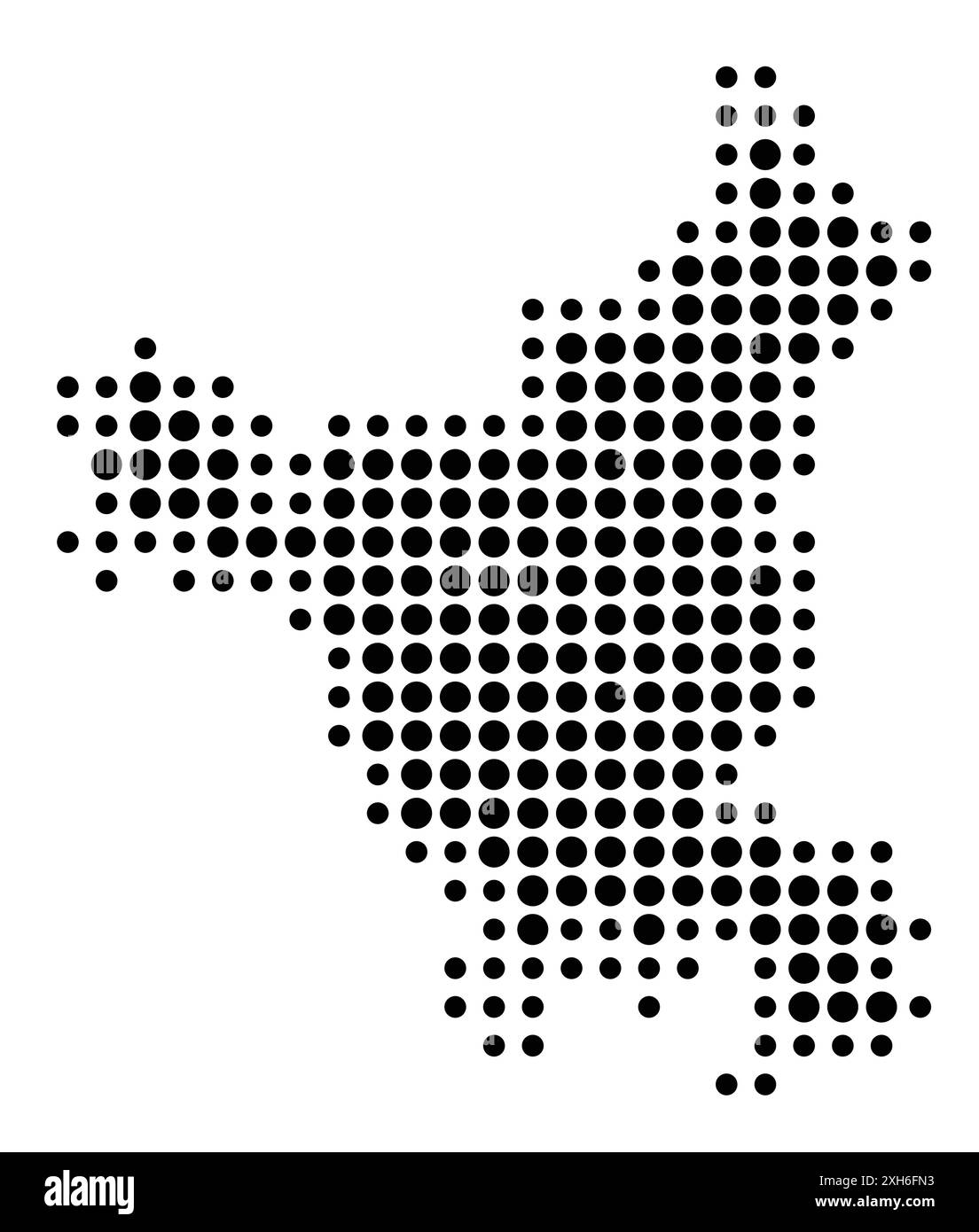 Symbol Map of the State Haryana (India) showing the state/province with ...