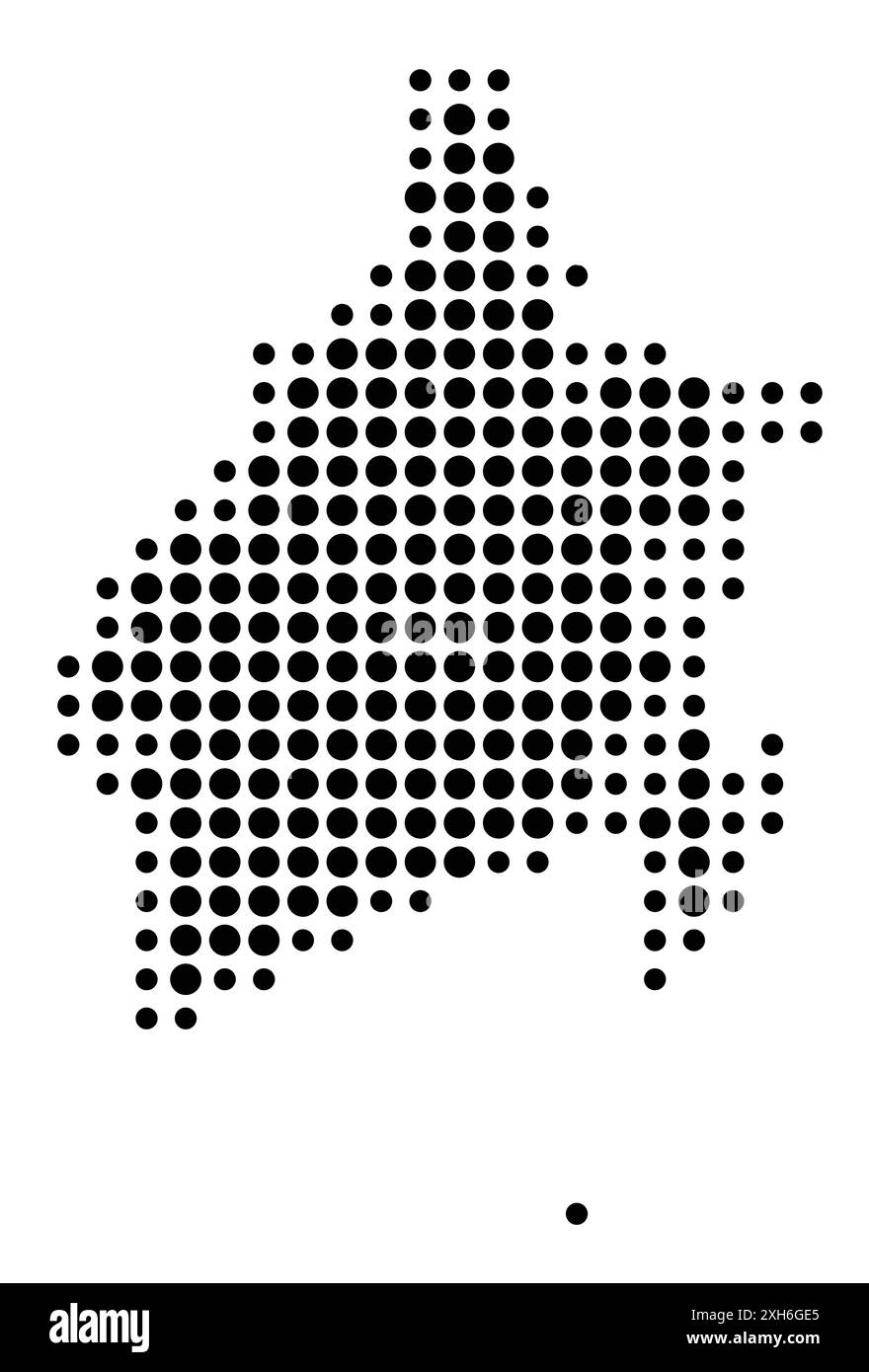 Symbol Map of the Province Kalimantan Selatan (Indonesia) showing the ...