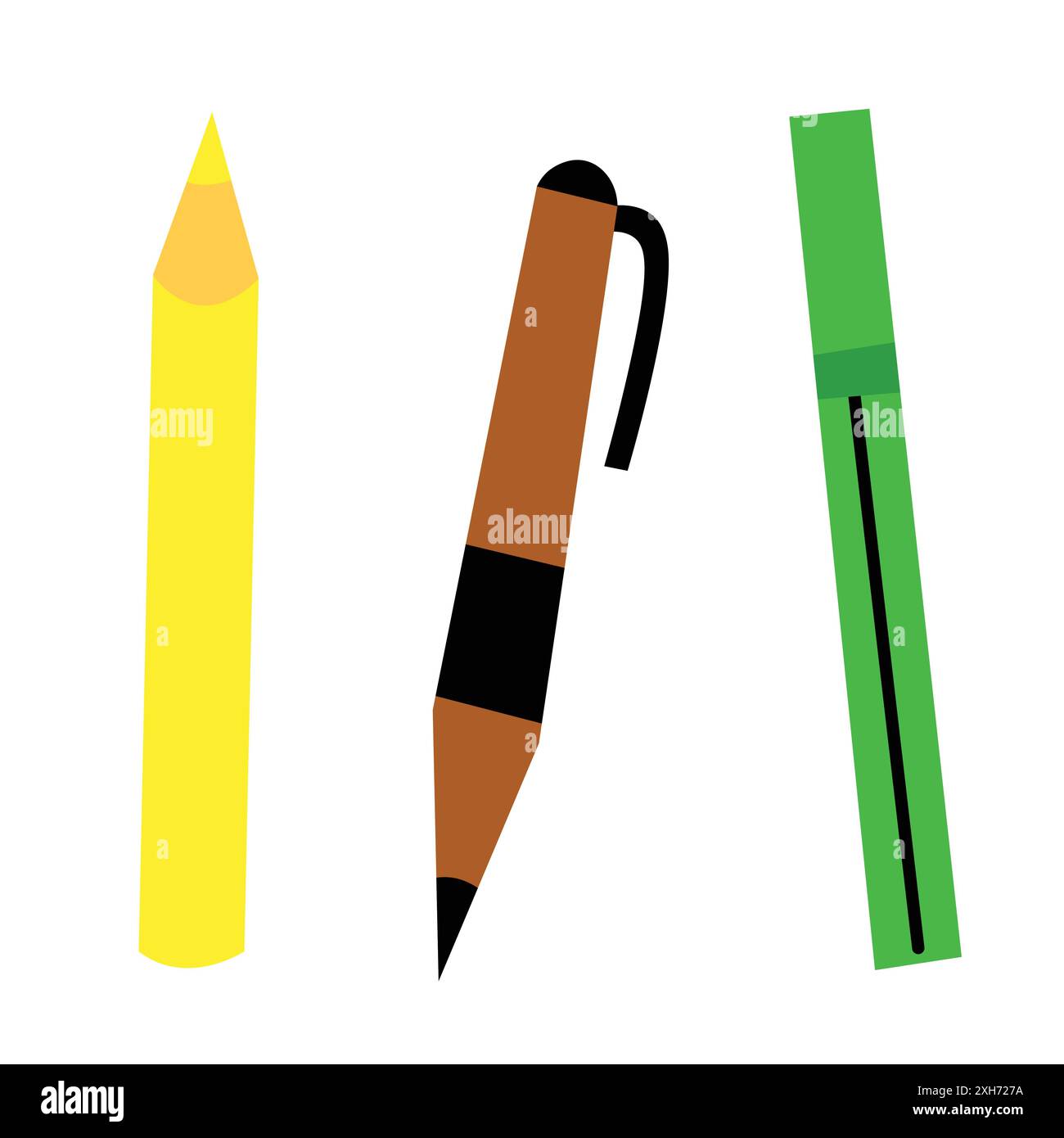 School Collection Of Essential Writing Tools For Everyday Use Stock school-collection-of-essential-writing-tools-for-everyday-use-stock
