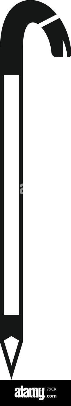 Simple black crowbar icon, representing concepts like burglary ...
