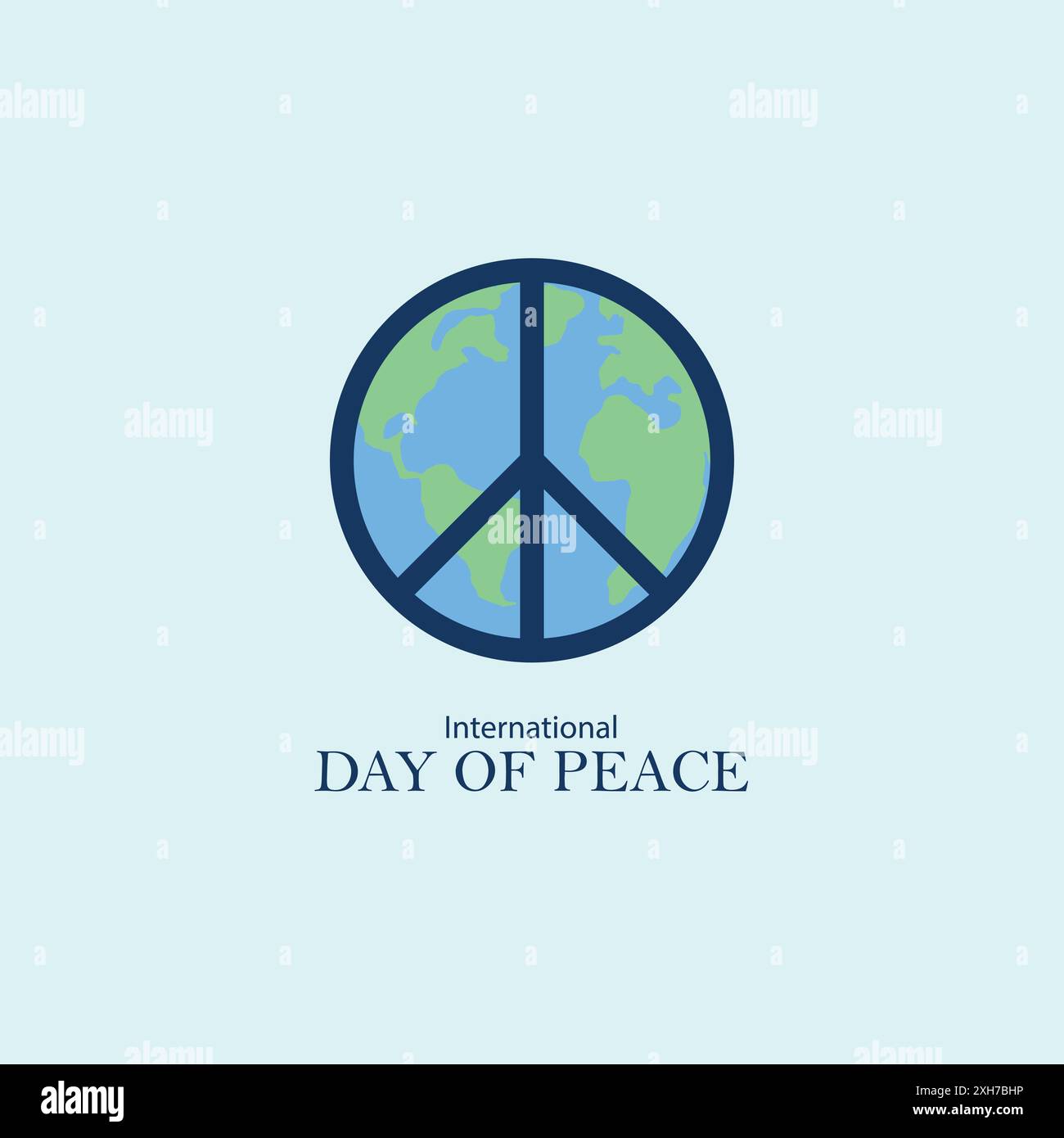 International Peace Day poster template vector. Stock Vector