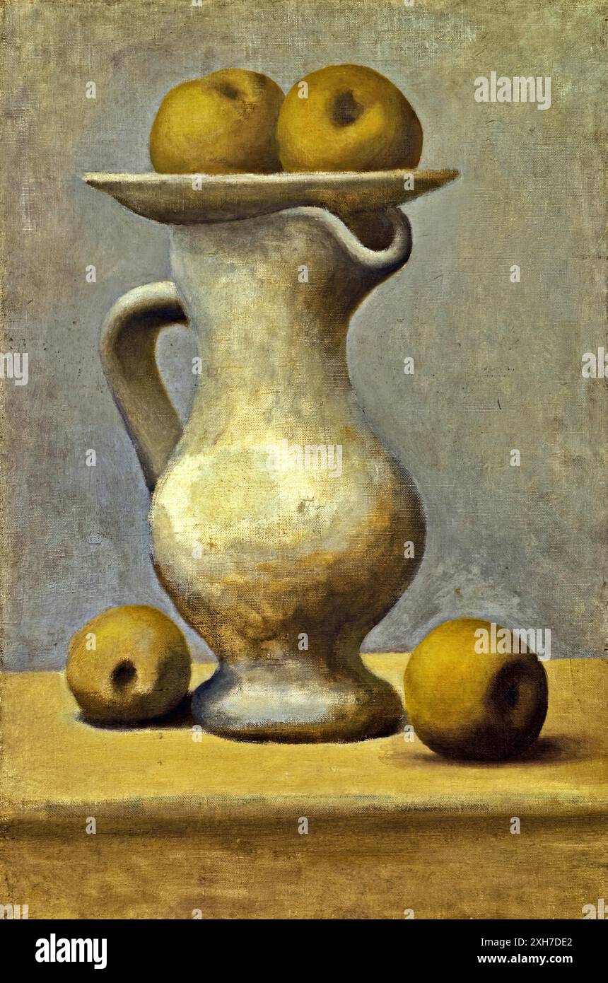 Still Life With Pitcher And Apples, 1919 (painting) By Artist Picasso 