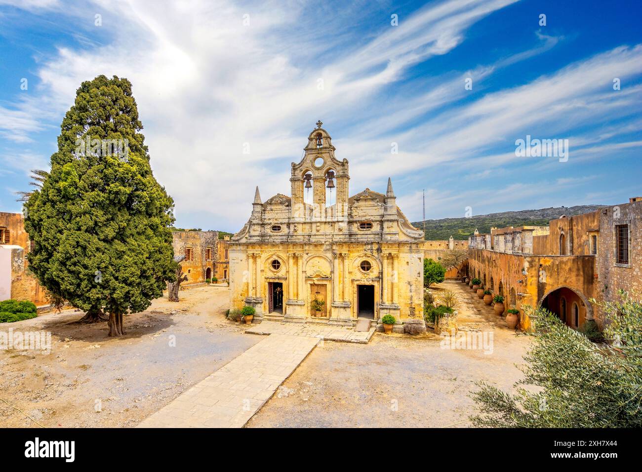 Abbey Arkadi, Island Crete, Greece Stock Photo