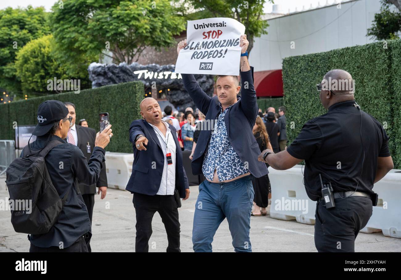 Photo by PETA/STAR MAX/IPx 2024 7/11/24 A PETA Protestor at the