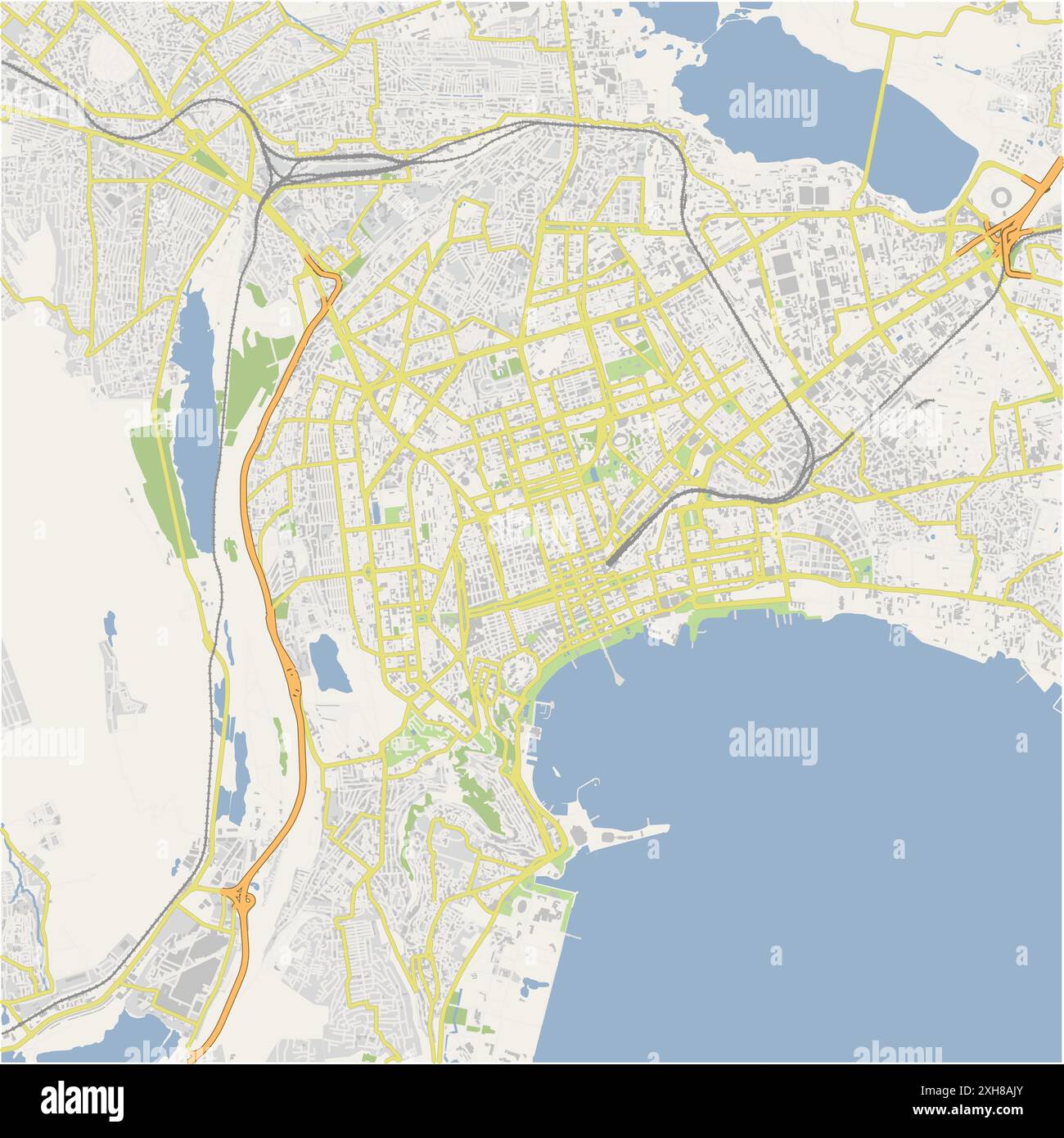Road Map Of Baku In Azerbaijan Contains Layered Vector With Roads Road Map Of Baku In Azerbaijan Contains Layered Vector With Roads Water Parks Etc 2XH8AJY