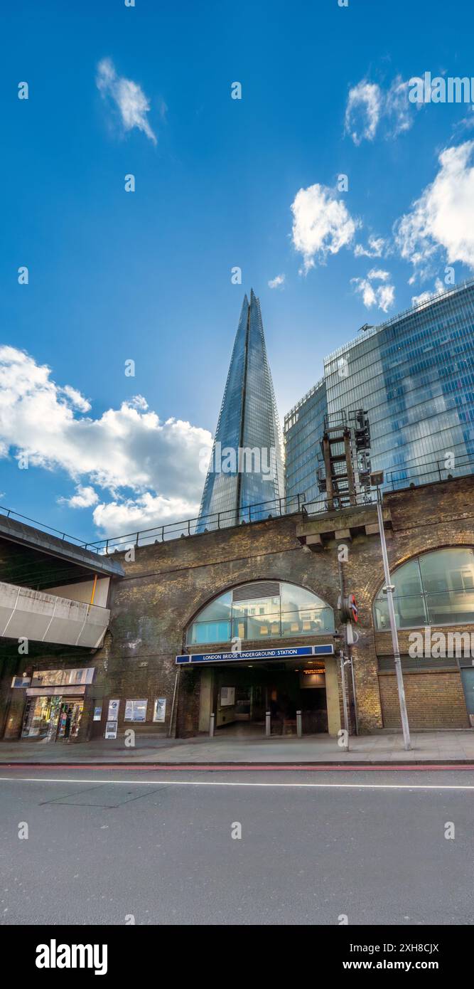 View Of The Shard Skyscraper Backlit By Sunlight From The Entrance To view-of-the-shard-skyscraper-backlit-by-sunlight-from-the-entrance-to