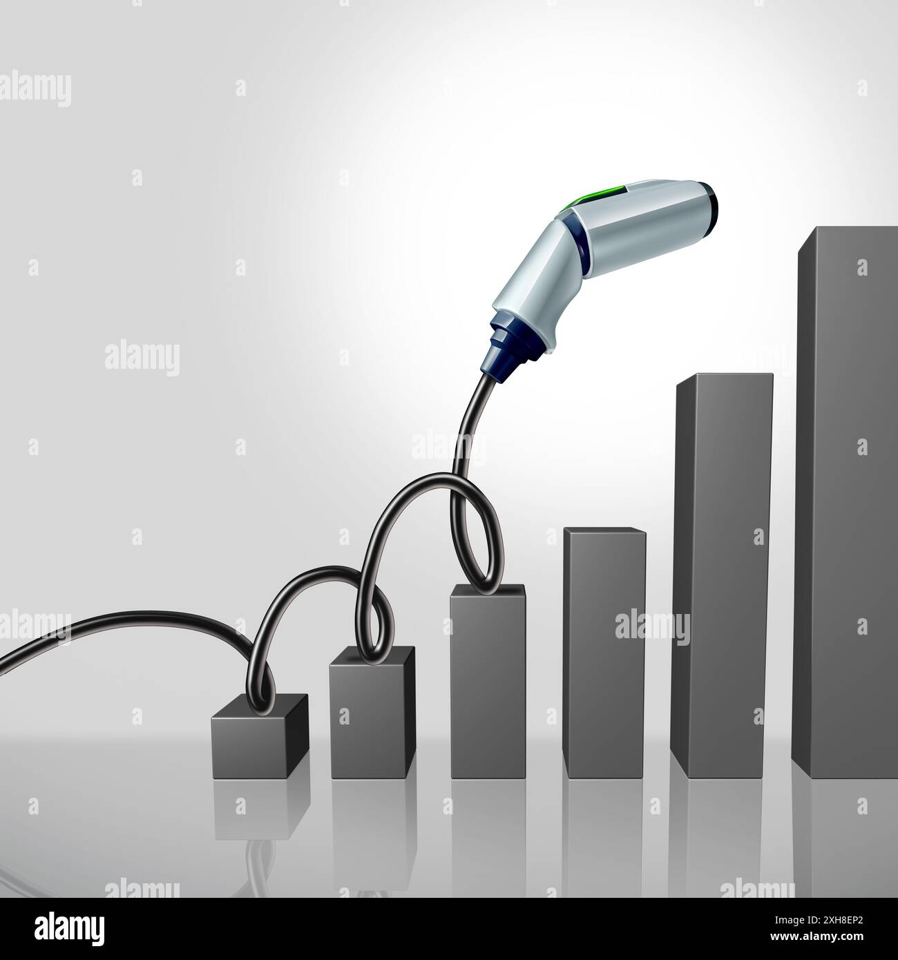 rising EV Sales and higher Electric Car industry production concept as high consumer electric