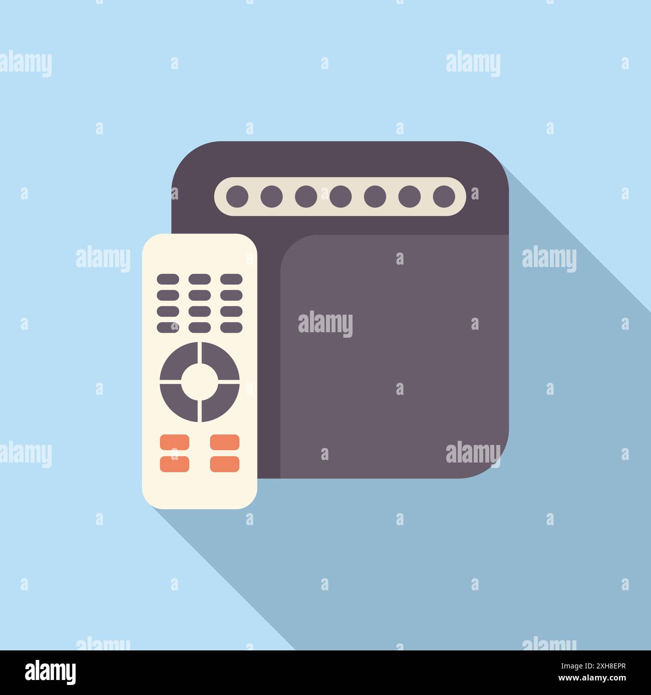 Minimalist icon design of a remote control next to a device with ...