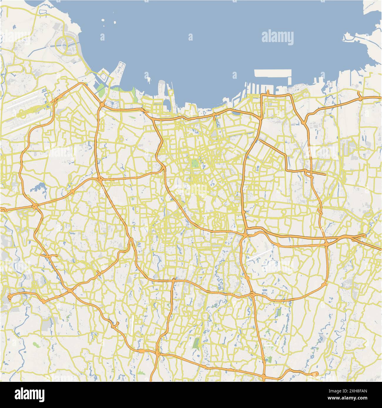 Jakarta map vector Stock Vector Images - Alamy