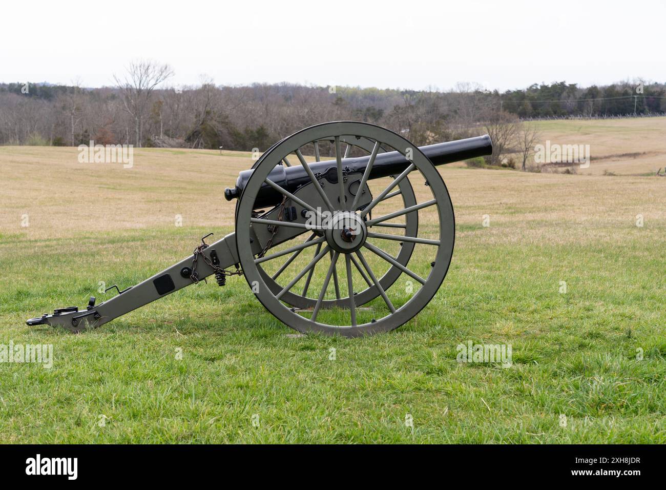 Civil War cannon at Manassas Battlefield National Park in Virginia Stock Photo