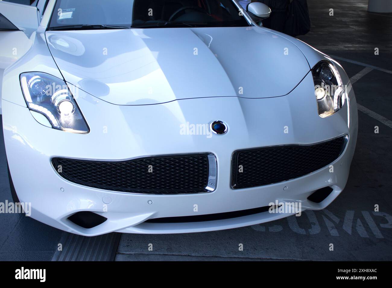 The front end of a Karma Revero, taken at a car show Stock Photo - Alamy