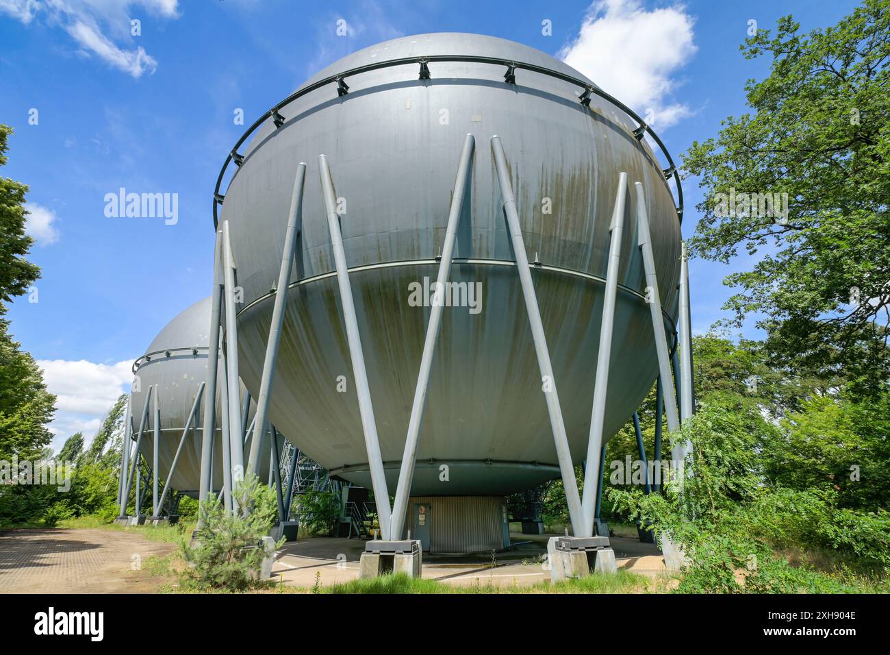 Kugelgasbehälter, Marienpark, Lankwitzer Straße, Mariendorf, Tempelhof-Schöneberg, Berlin, Deutschland Stock Photo