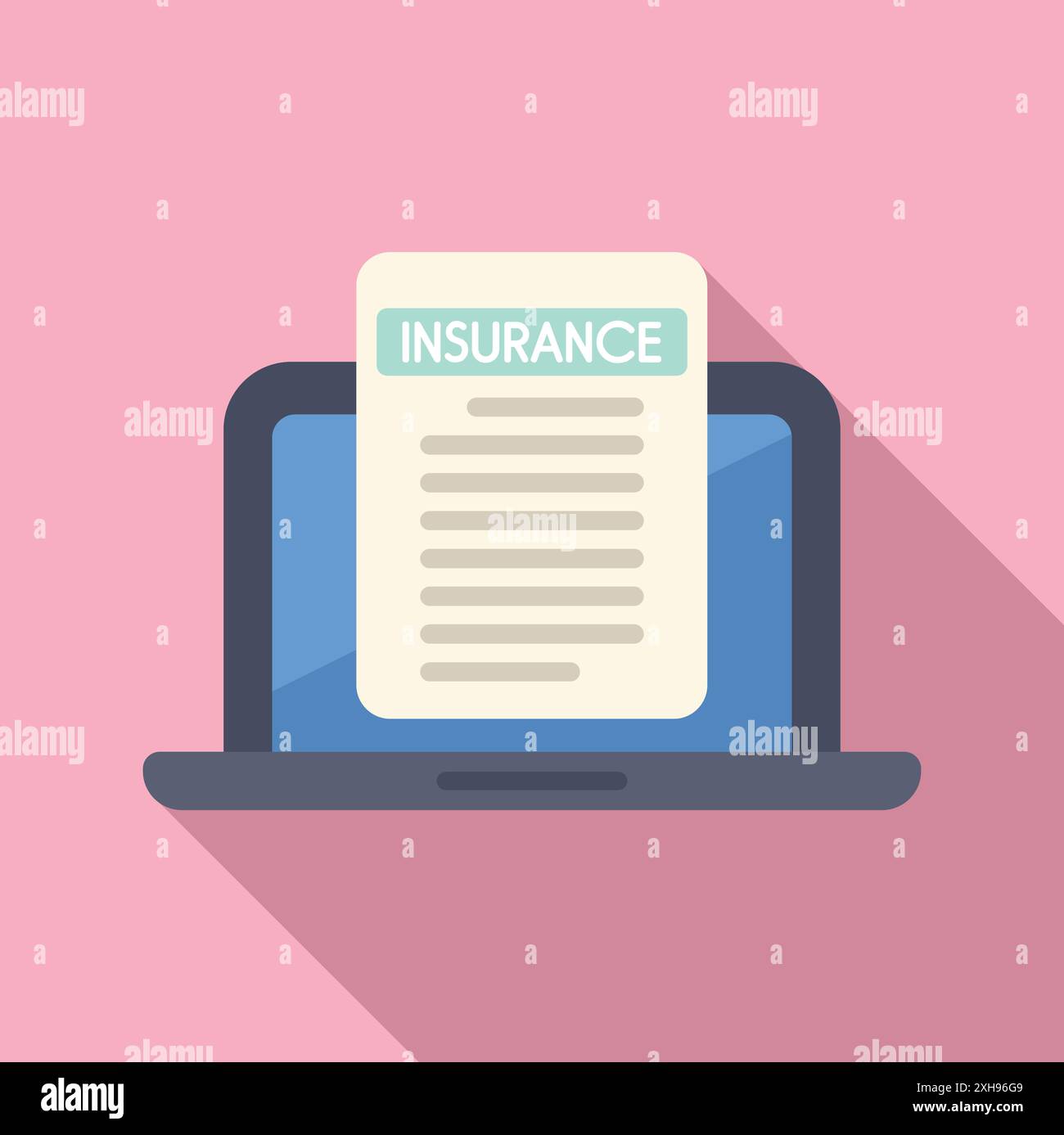 Illustration document laptop displaying medical hi-res stock ...
